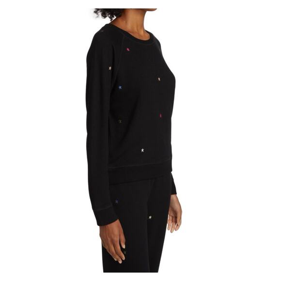 Rails Jet Black Star Embroidered Theo Sweater Sz.M NWT - Picture 4 of 16